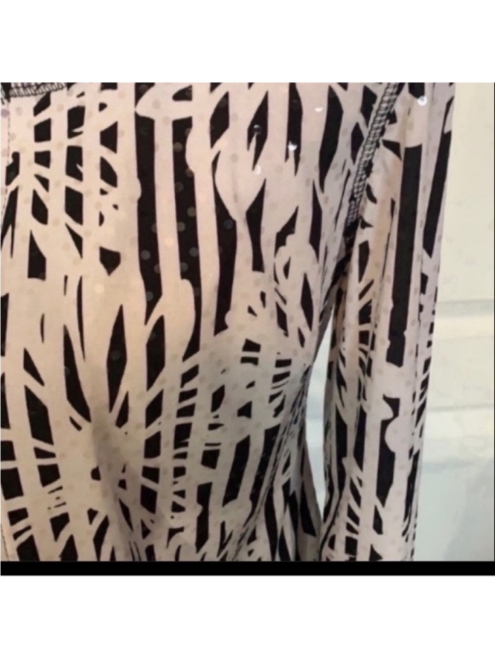 MSK Black and White Patterned Open-Front Jacket - Picture 4 of 5